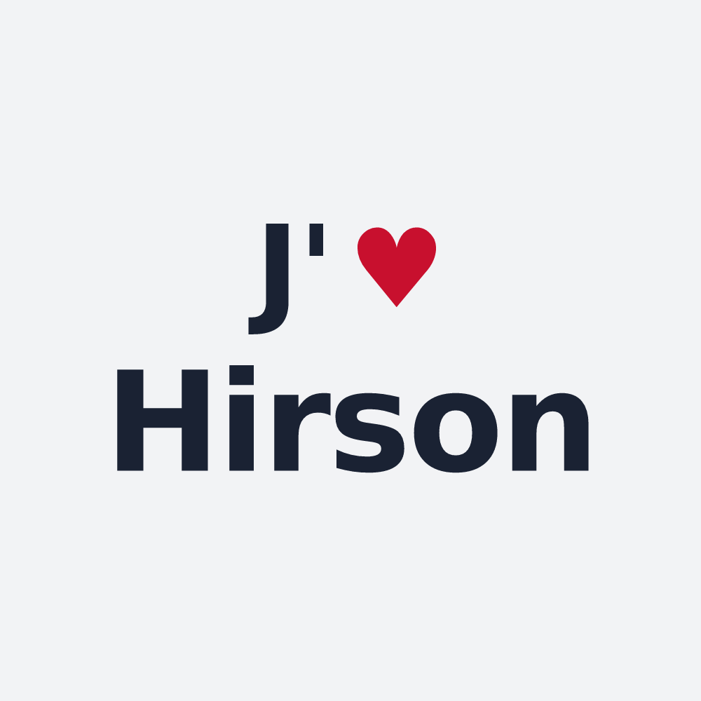 Poster personnalisé Hirson — design « J'aime Hirson » imprimé sur le poster