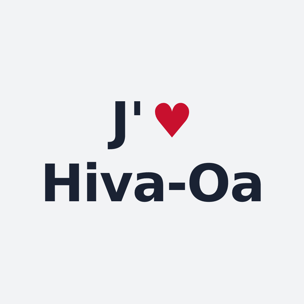 Poster personnalisé Hiva-Oa — design J'aime Hiva-Oa