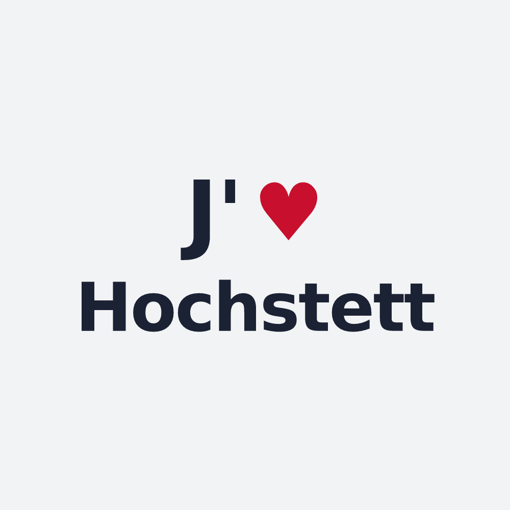 Poster personnalisé Hochstett — design « J'aime Hochstett » imprimé sur le poster