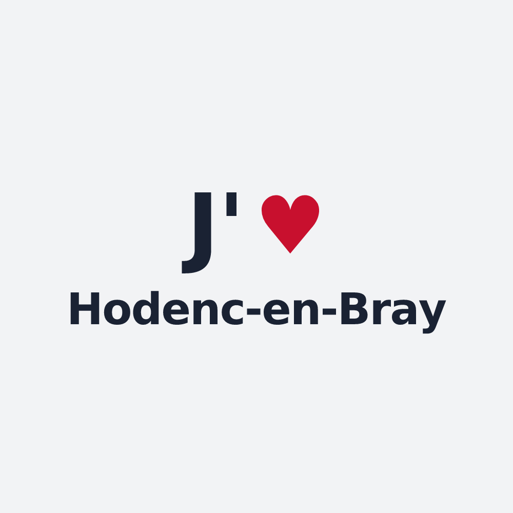 Poster personnalisé Hodenc-en-Bray — design J'aime Hodenc-en-Bray
