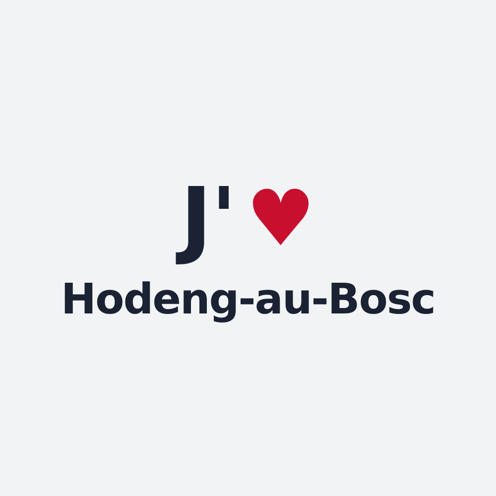 Poster personnalisé Hodeng-au-Bosc — design J'aime Hodeng-au-Bosc