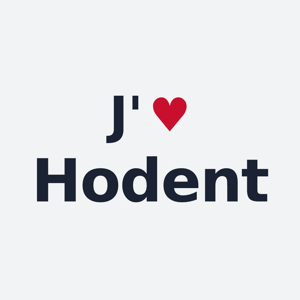 Poster personnalisé Hodent — design « J'aime Hodent » imprimé sur le poster