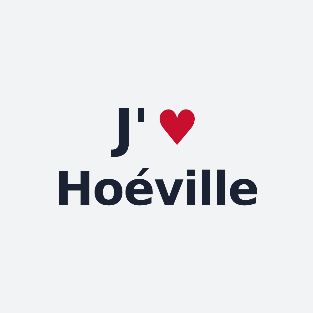 Poster personnalisé Hoéville — design « J'aime Hoéville » imprimé sur le poster