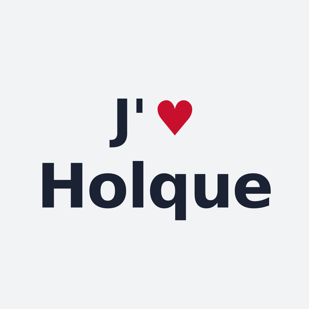 Poster personnalisé Holque — design J'aime Holque