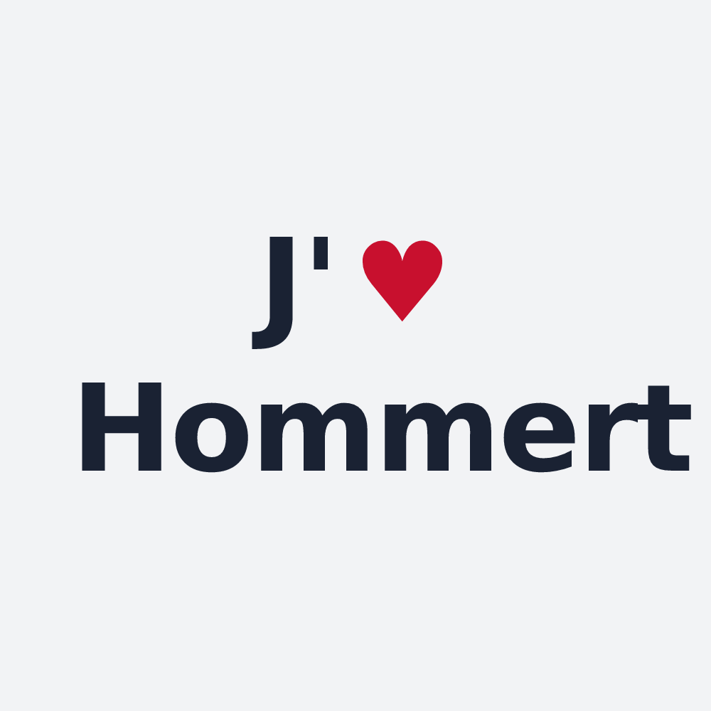 Poster personnalisé Hommert — design J'aime Hommert