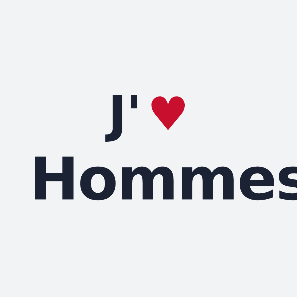 Poster personnalisé Hommes — design J'aime Hommes