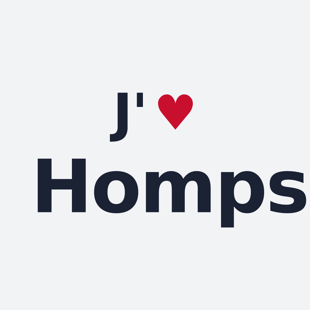 Poster personnalisé Homps — design J'aime Homps