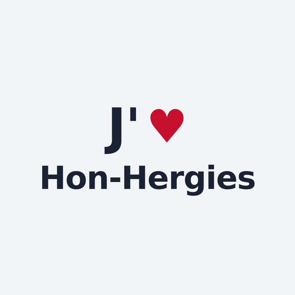 Poster personnalisé Hon-Hergies — design J'aime Hon-Hergies
