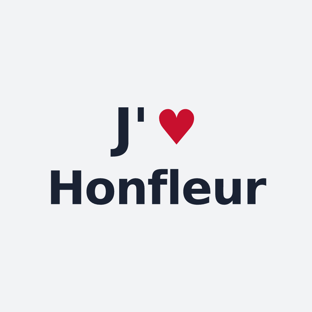 Poster personnalisé Honfleur — design J'aime Honfleur