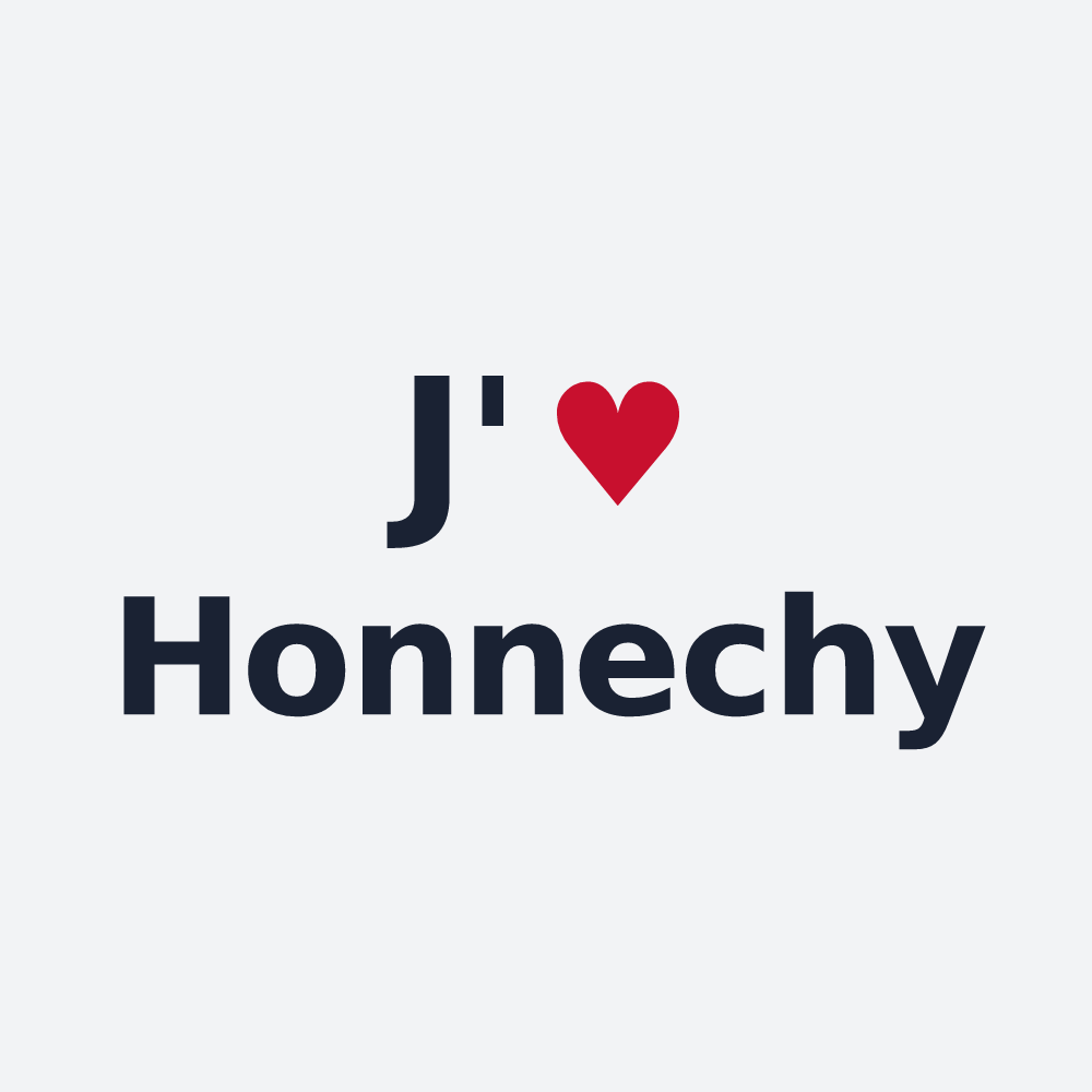Poster personnalisé Honnechy — design J'aime Honnechy
