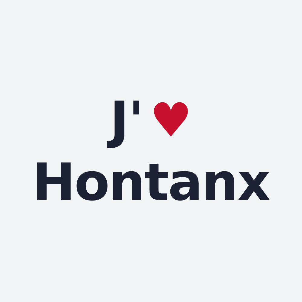 Poster personnalisé Hontanx — design J'aime Hontanx