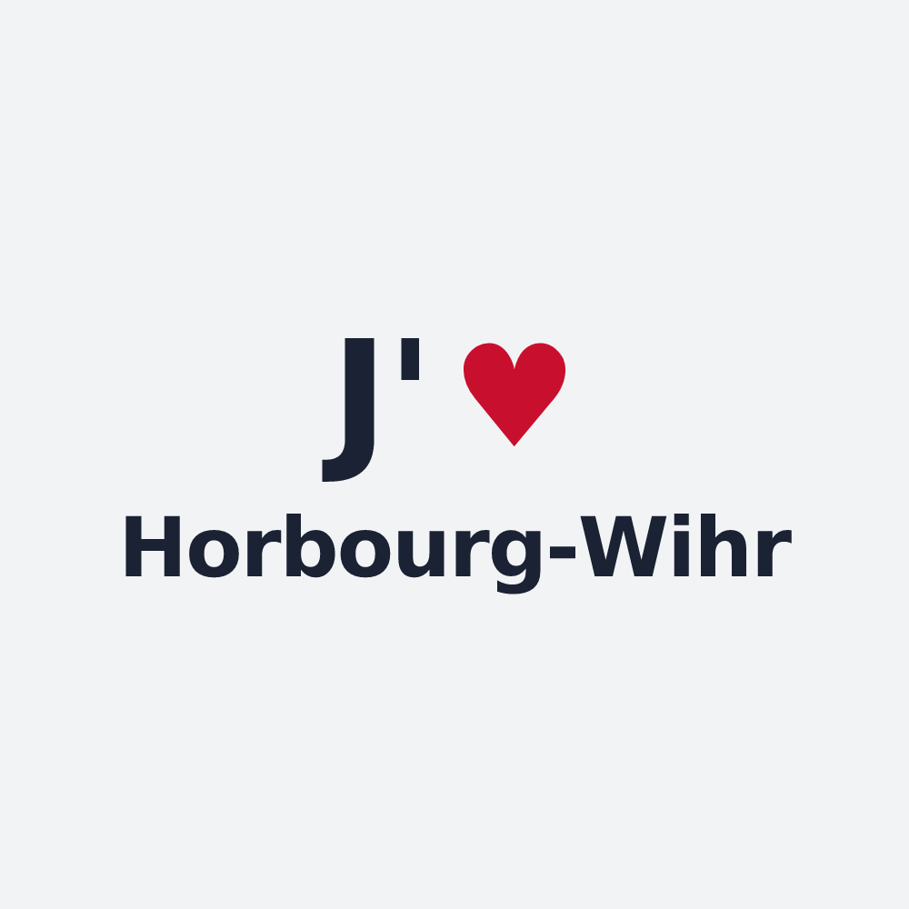 Poster personnalisé Horbourg-Wihr — design J'aime Horbourg-Wihr
