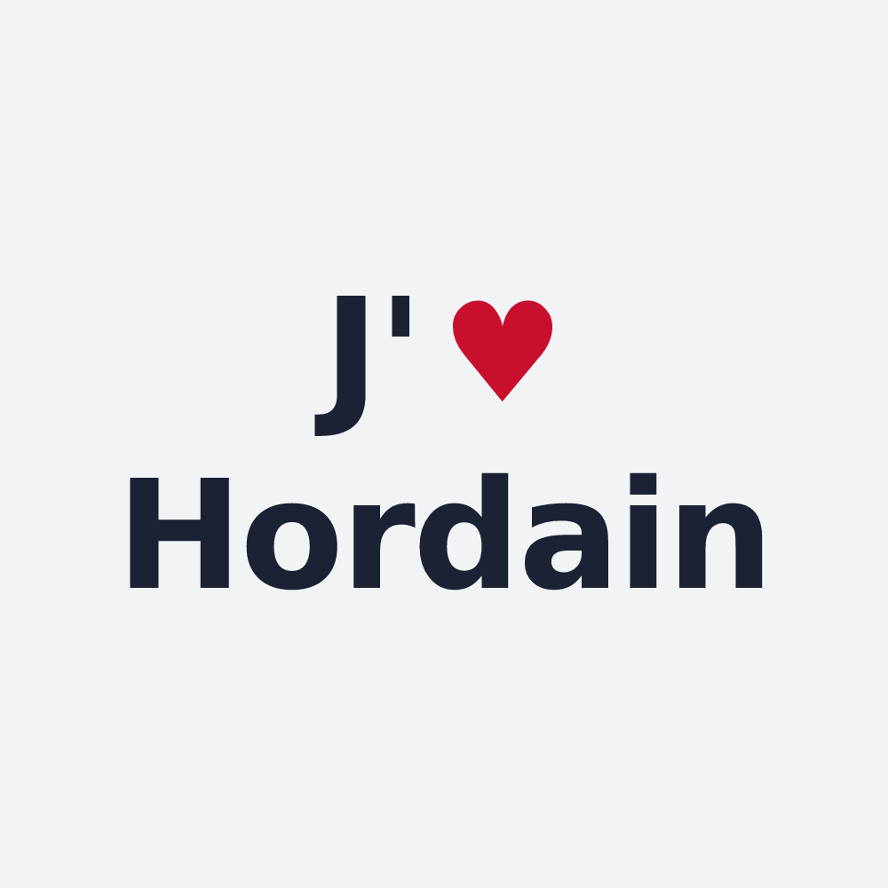 Poster personnalisé Hordain — design J'aime Hordain