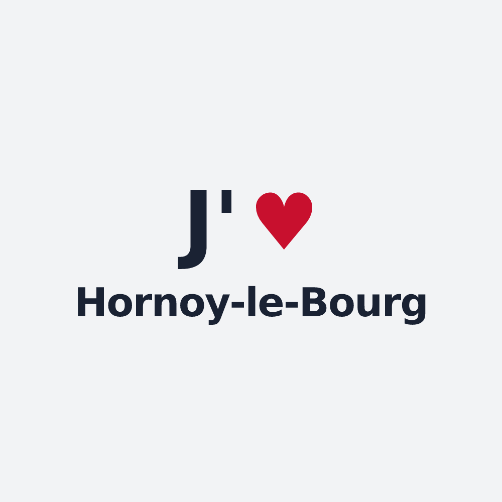 Poster personnalisé Hornoy-le-Bourg — design J'aime Hornoy-le-Bourg