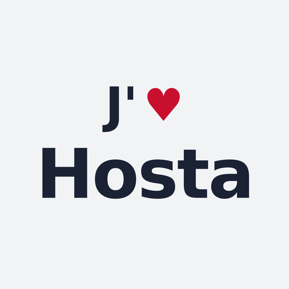 Poster personnalisé Hosta — design J'aime Hosta