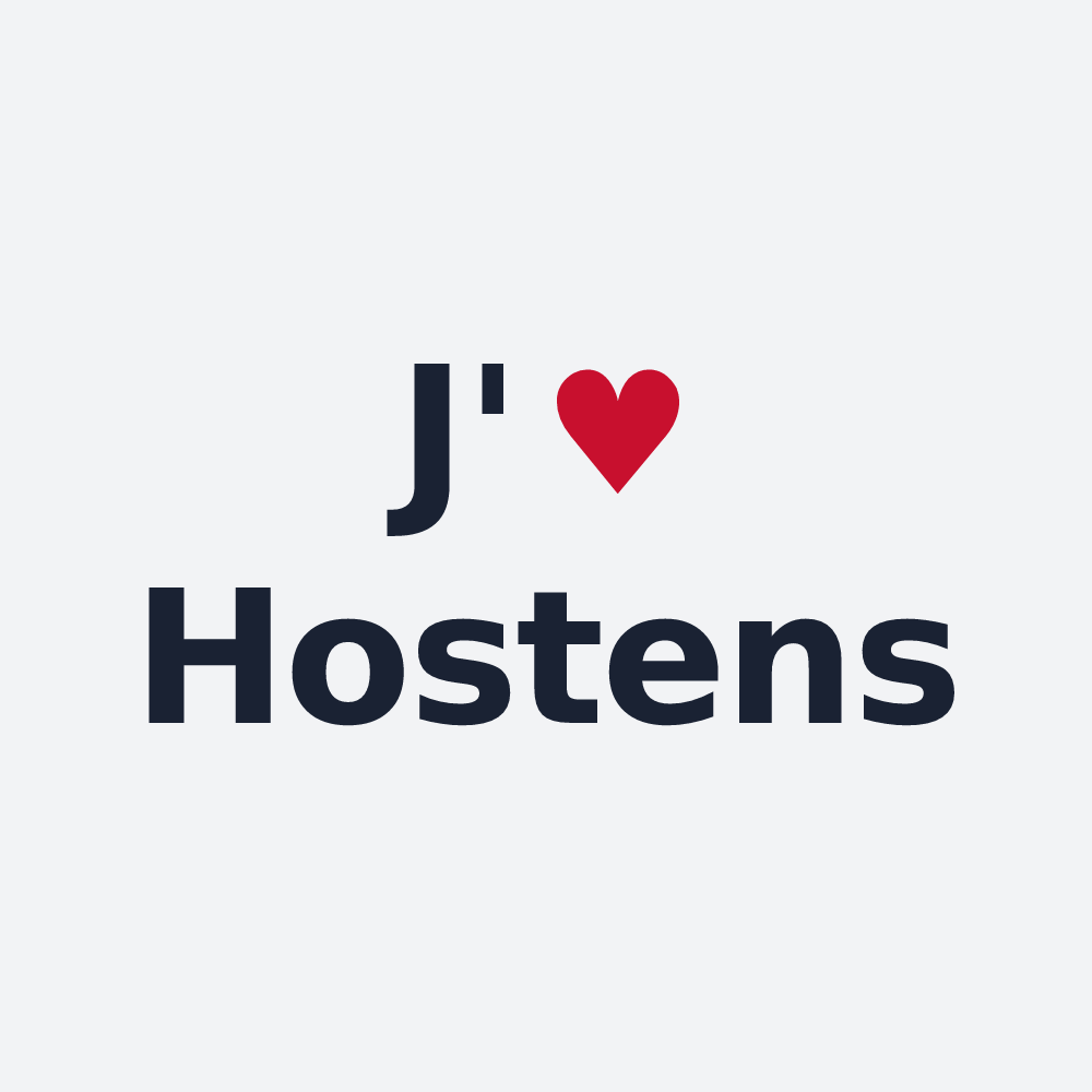 Poster personnalisé Hostens — design J'aime Hostens