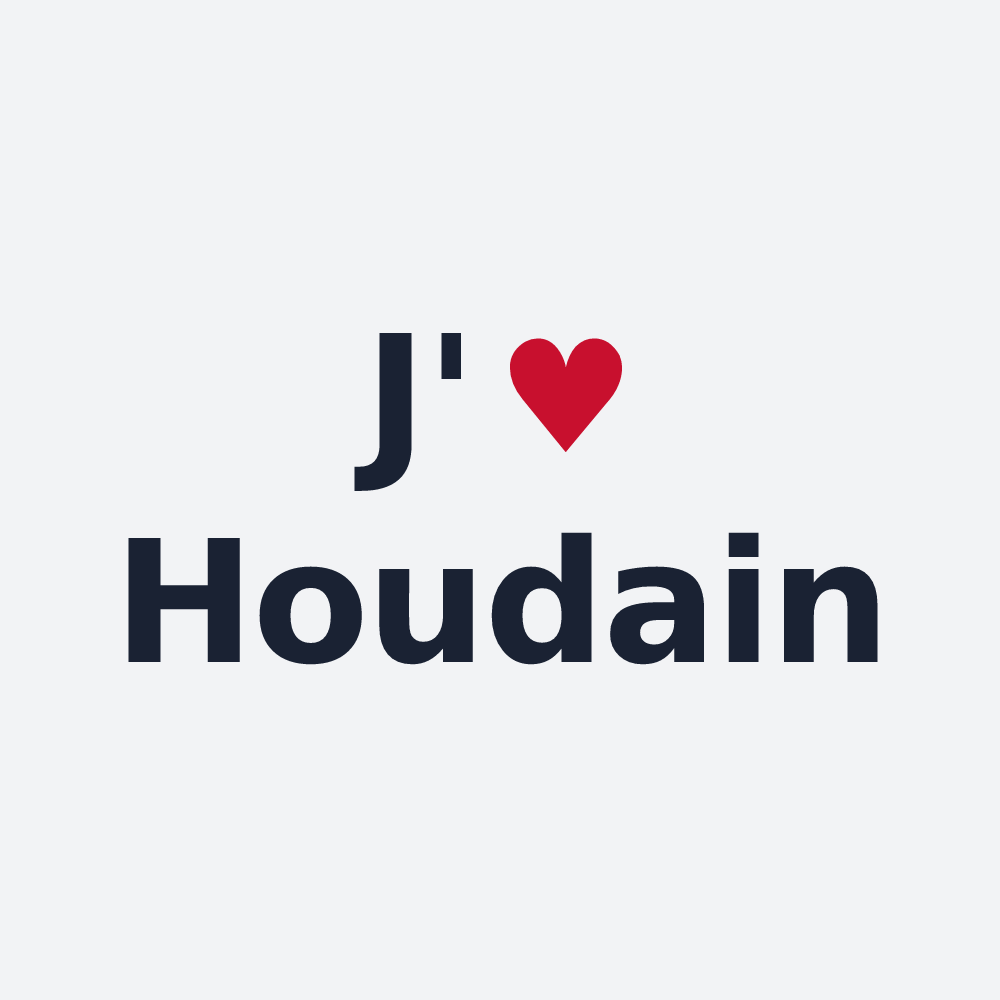 Poster personnalisé Houdain — design J'aime Houdain