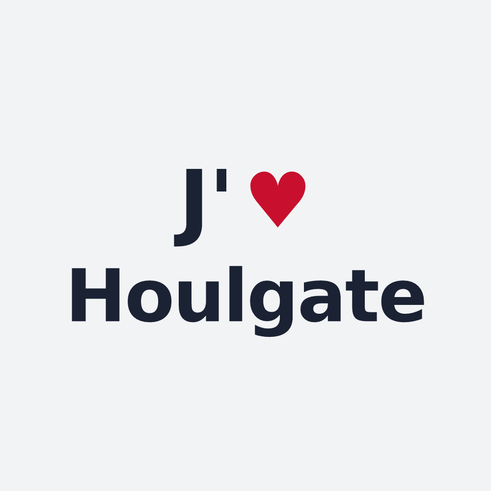 Poster personnalisé Houlgate — design J'aime Houlgate