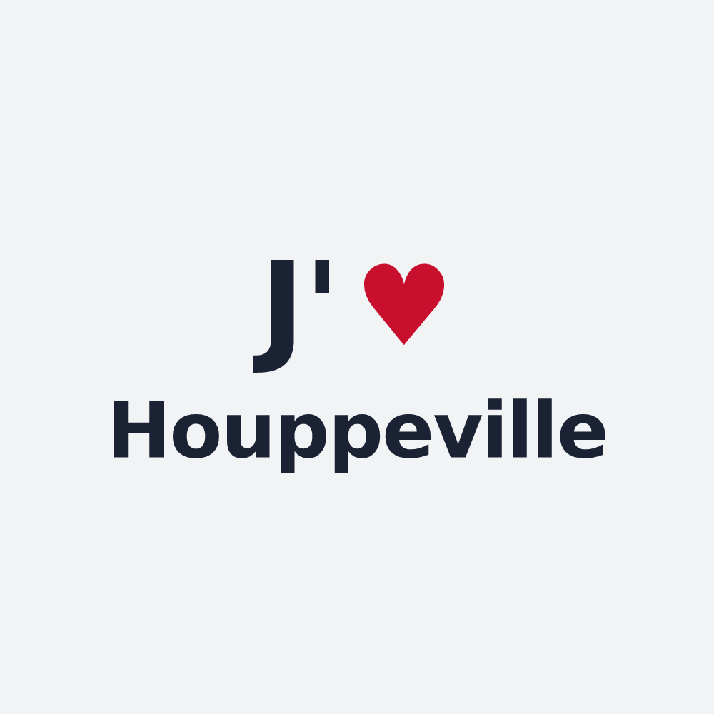 Poster personnalisé Houppeville — design J'aime Houppeville