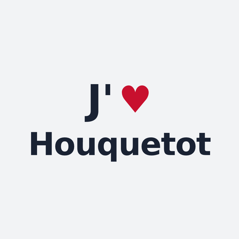 Poster personnalisé Houquetot — design J'aime Houquetot