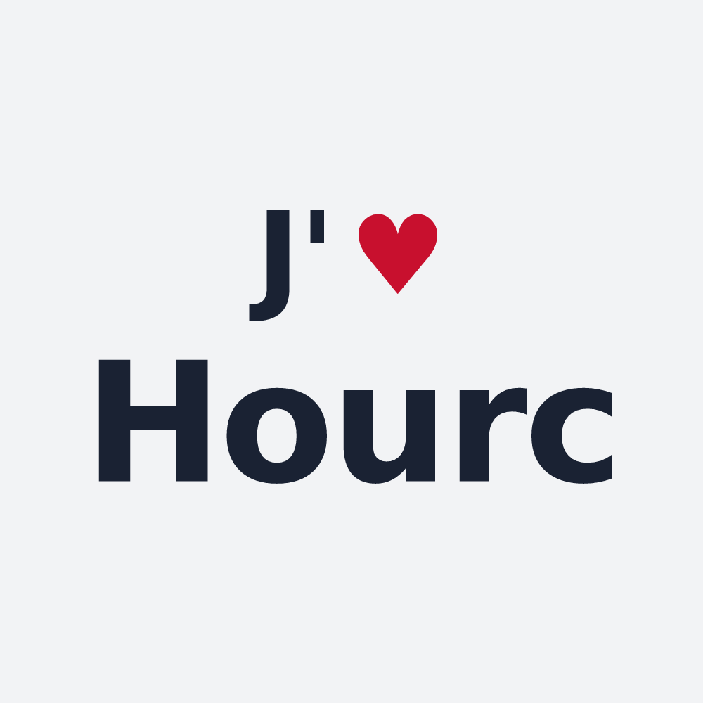 Poster personnalisé Hourc — design J'aime Hourc