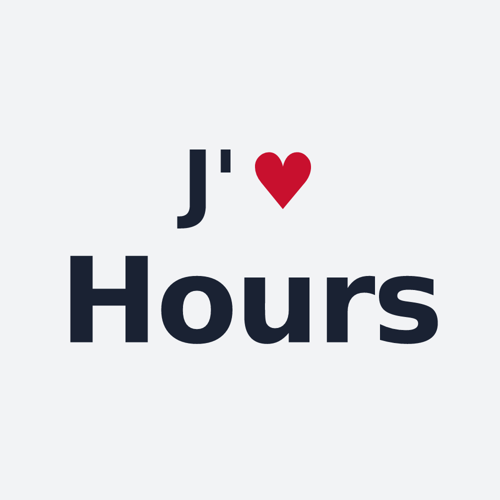Poster personnalisé Hours — design J'aime Hours
