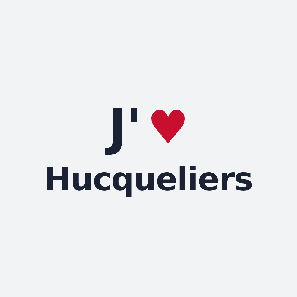 Poster personnalisé Hucqueliers — design « J'aime Hucqueliers » imprimé sur le poster