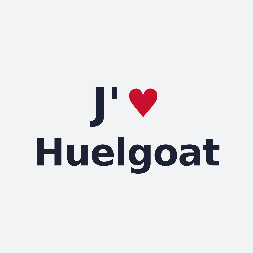 Poster personnalisé Huelgoat — design J'aime Huelgoat
