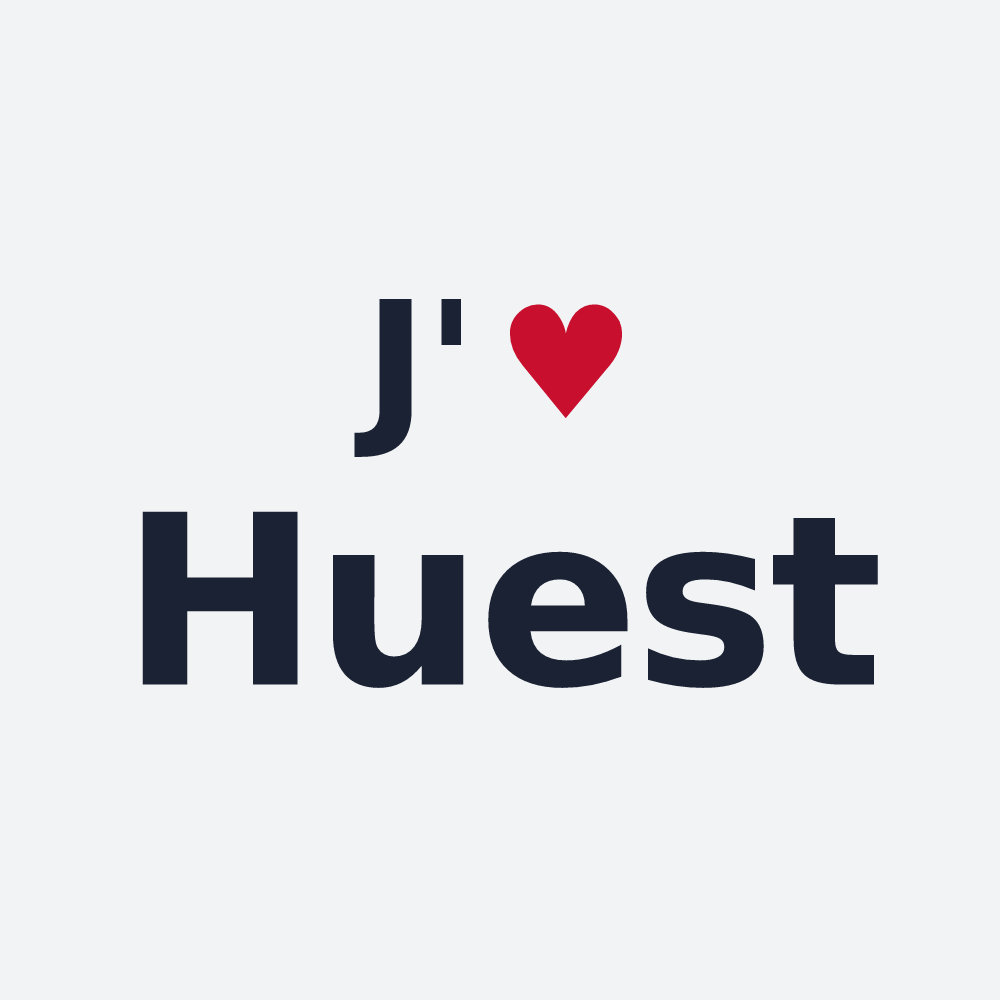 Poster personnalisé Huest — design J'aime Huest