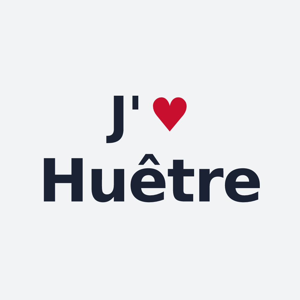 Poster personnalisé Huêtre — design J'aime Huêtre