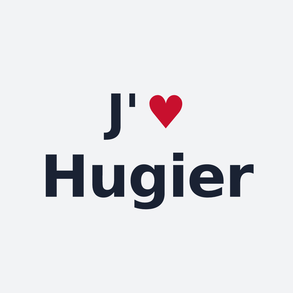 Poster personnalisé Hugier — design J'aime Hugier