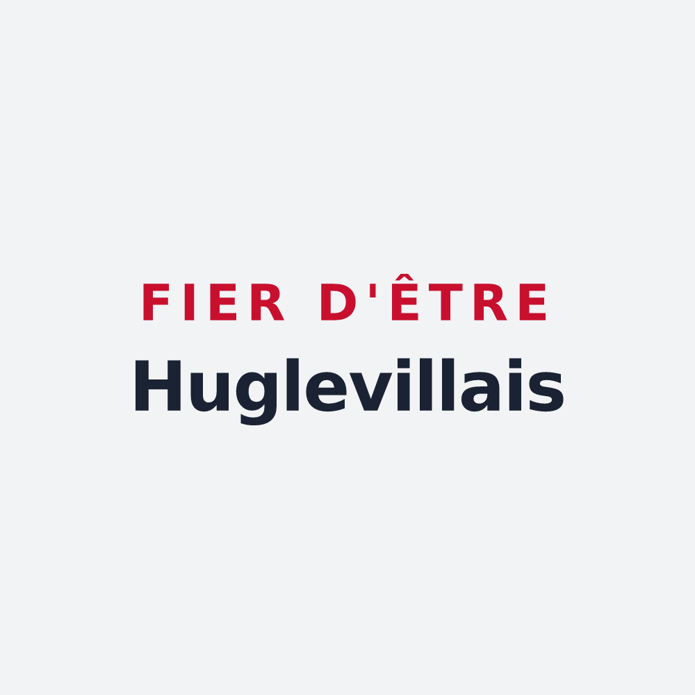 Poster « Fier d'être Huglevillais » — design pour Hugleville-en-Caux