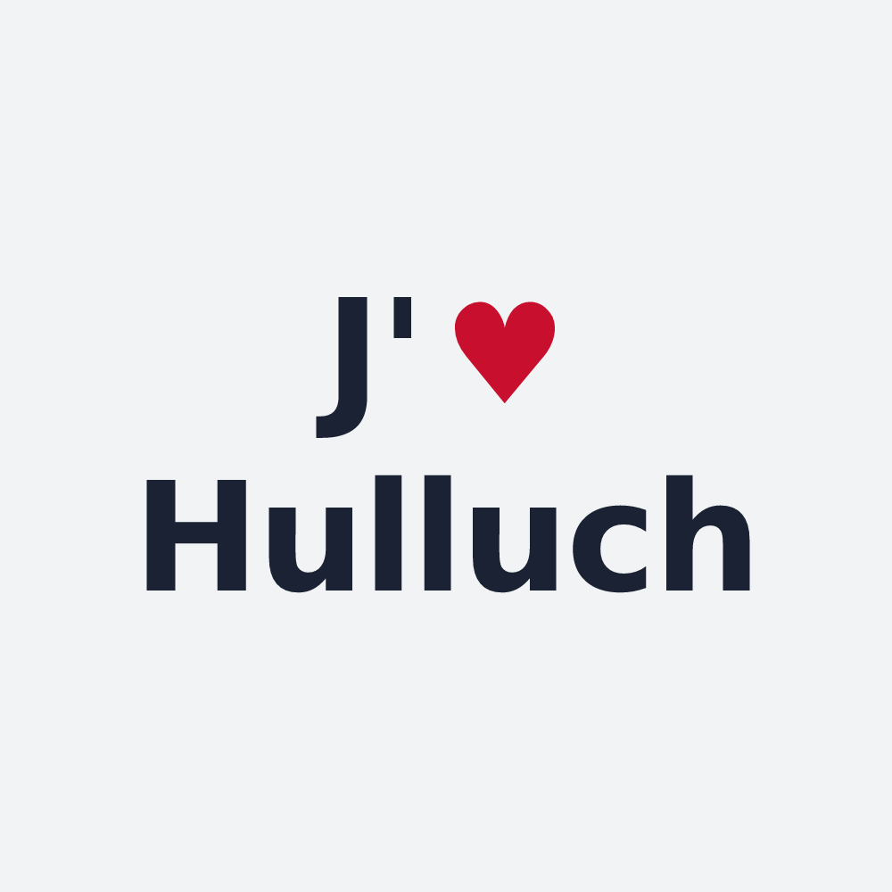 Poster personnalisé Hulluch — design « J'aime Hulluch » imprimé sur le poster