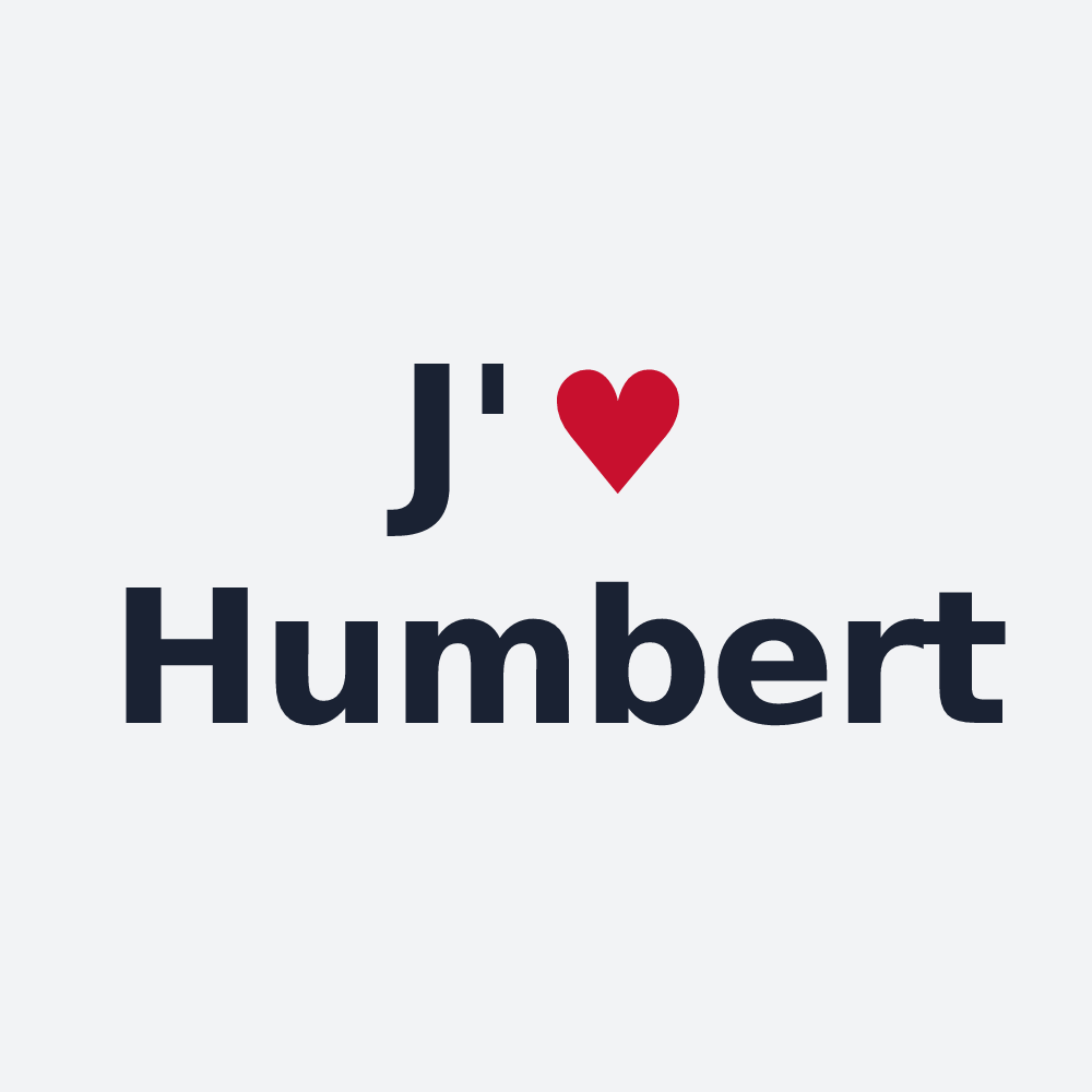 Poster personnalisé Humbert — design J'aime Humbert