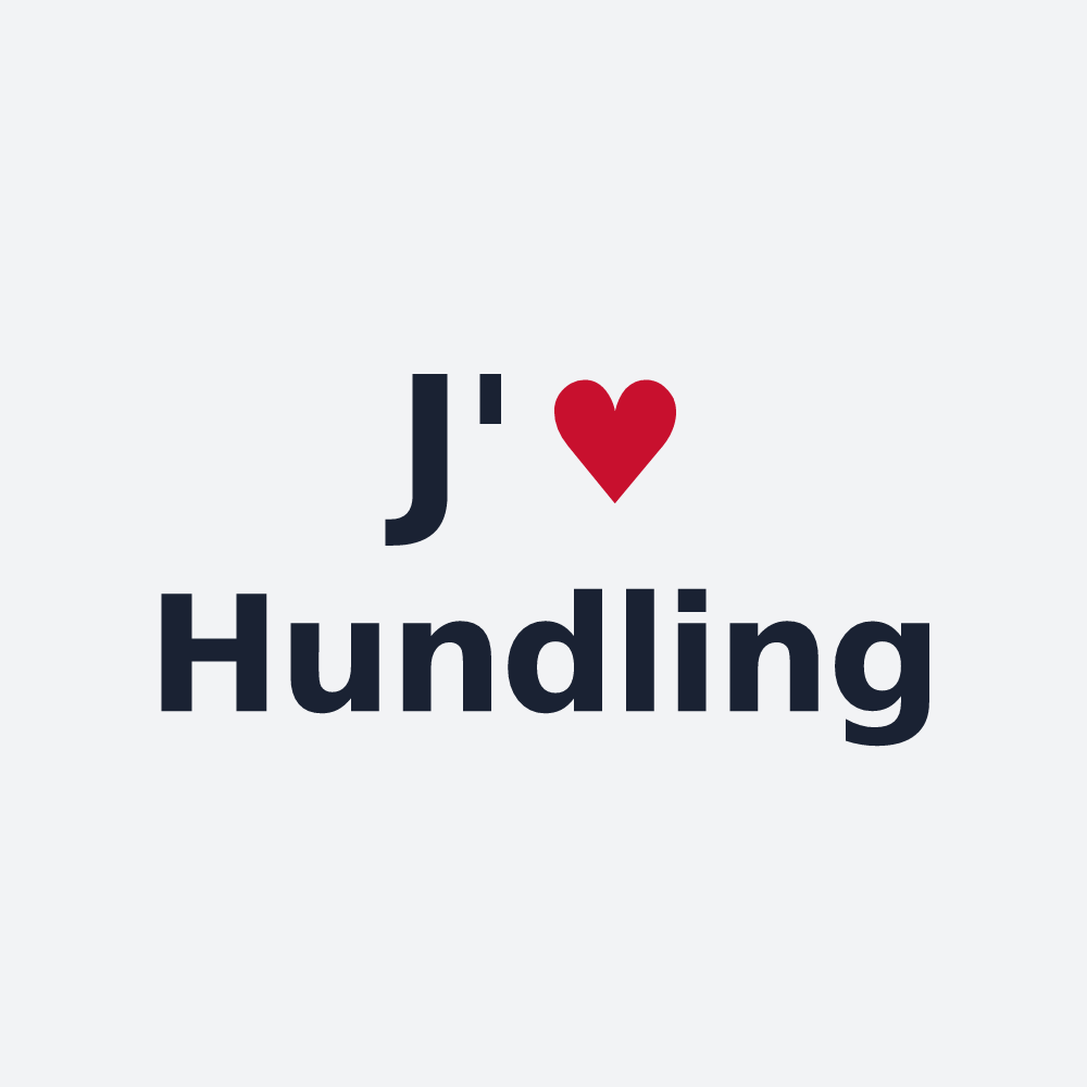 Poster personnalisé Hundling — design J'aime Hundling