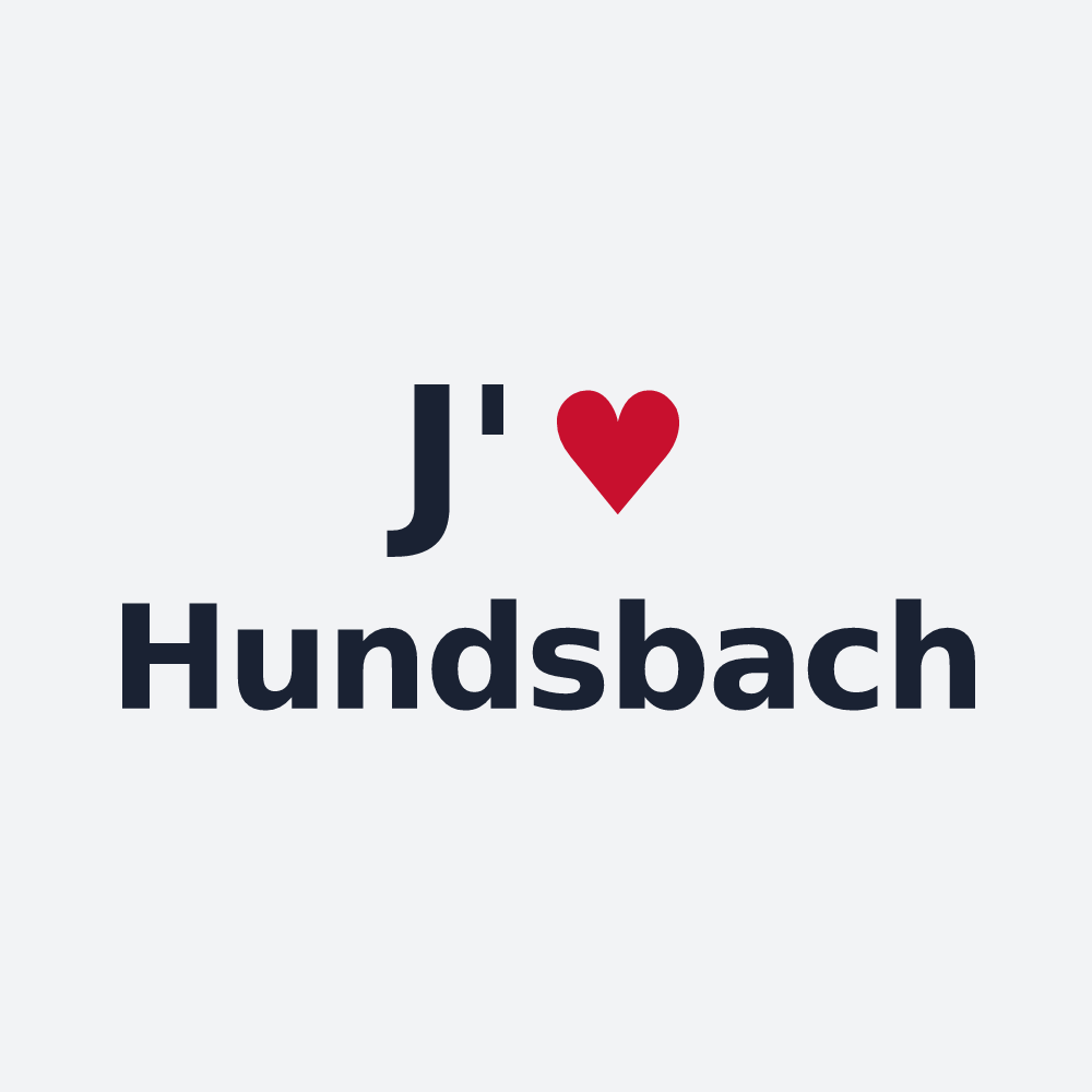Poster personnalisé Hundsbach — design J'aime Hundsbach