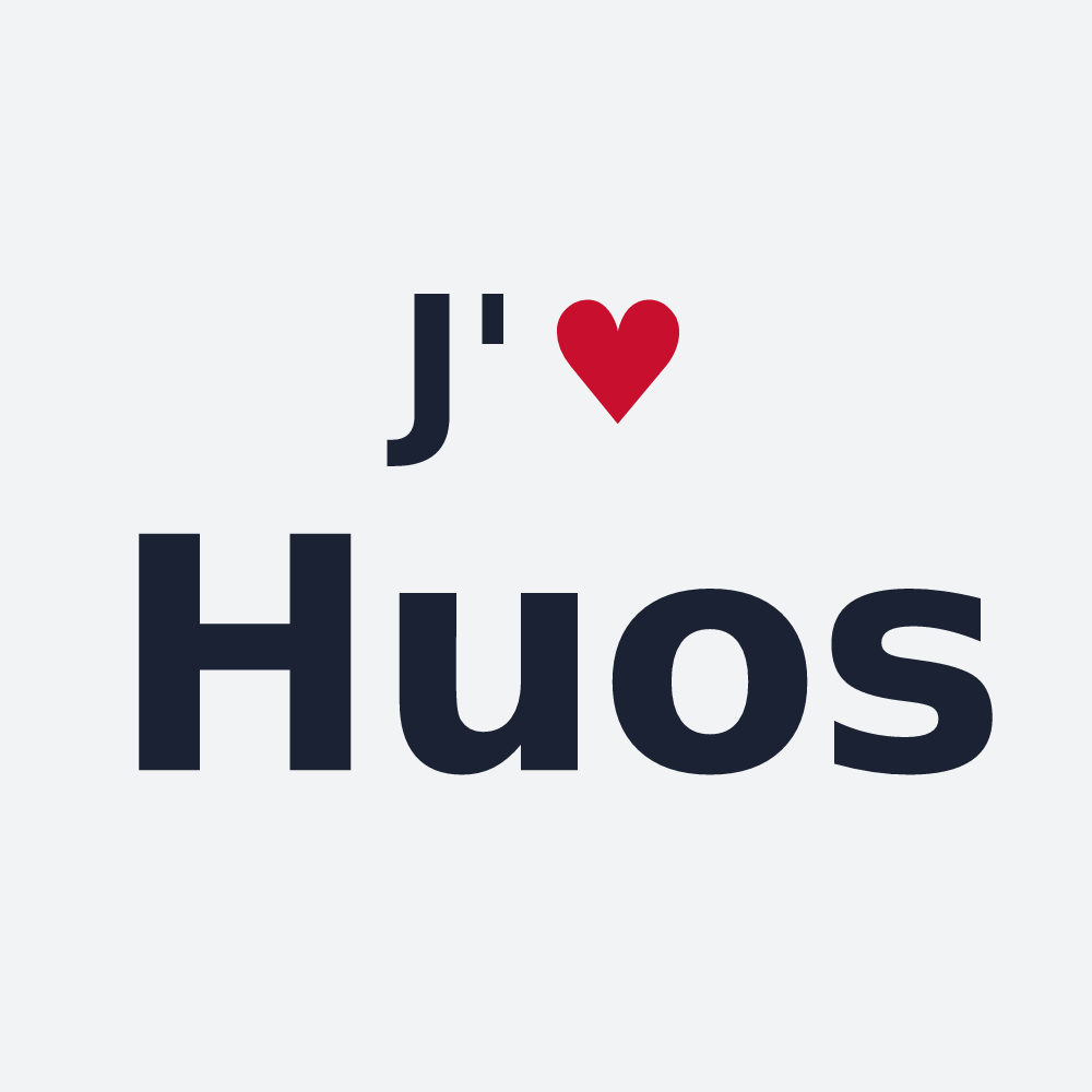 Poster personnalisé Huos — design J'aime Huos