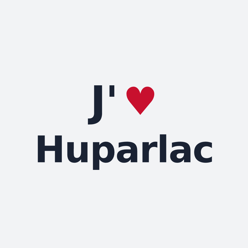 Poster personnalisé Huparlac — design J'aime Huparlac