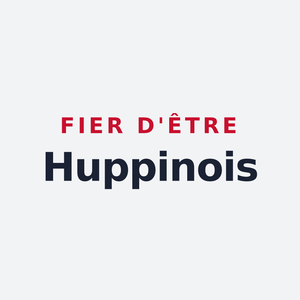 Poster « Fier d'être Huppinois » — design pour Huppy