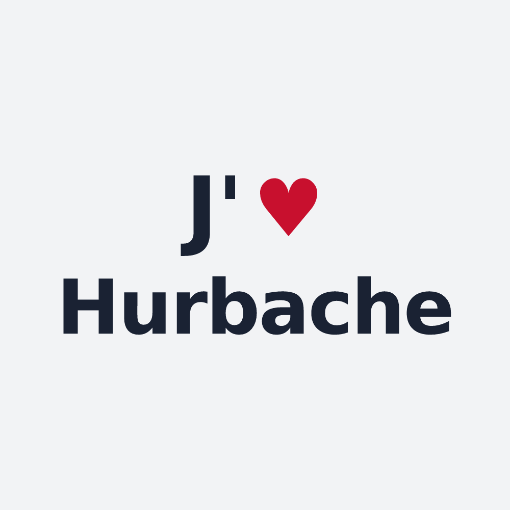 Poster personnalisé Hurbache — design J'aime Hurbache