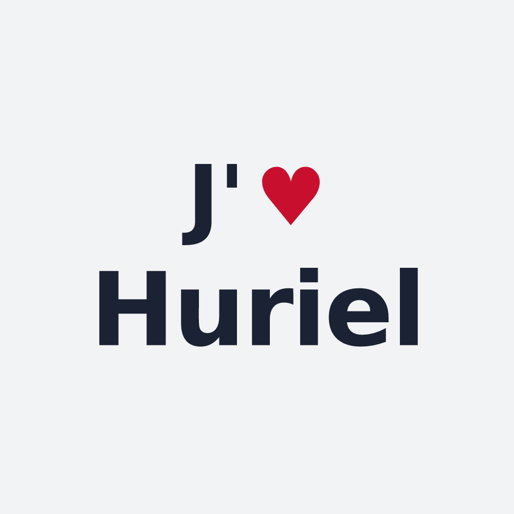 Poster personnalisé Huriel — design J'aime Huriel