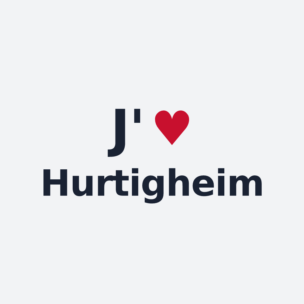 Poster personnalisé Hurtigheim — design J'aime Hurtigheim