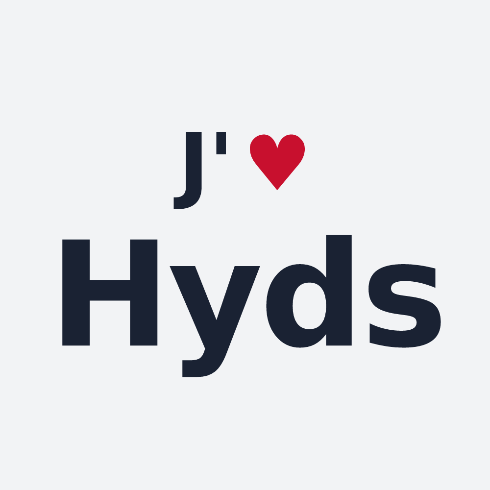Poster personnalisé Hyds — design J'aime Hyds