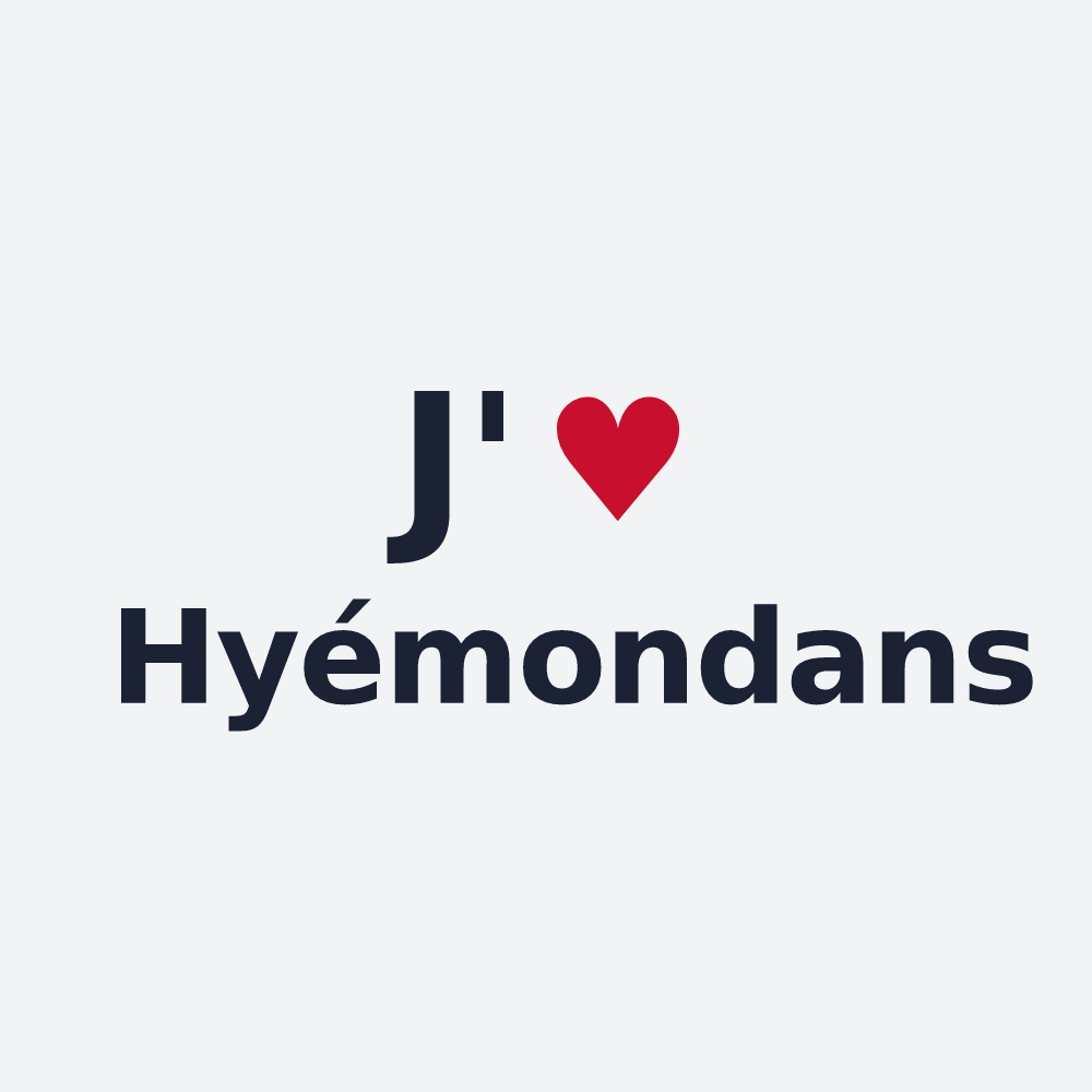 Poster personnalisé Hyémondans — design J'aime Hyémondans