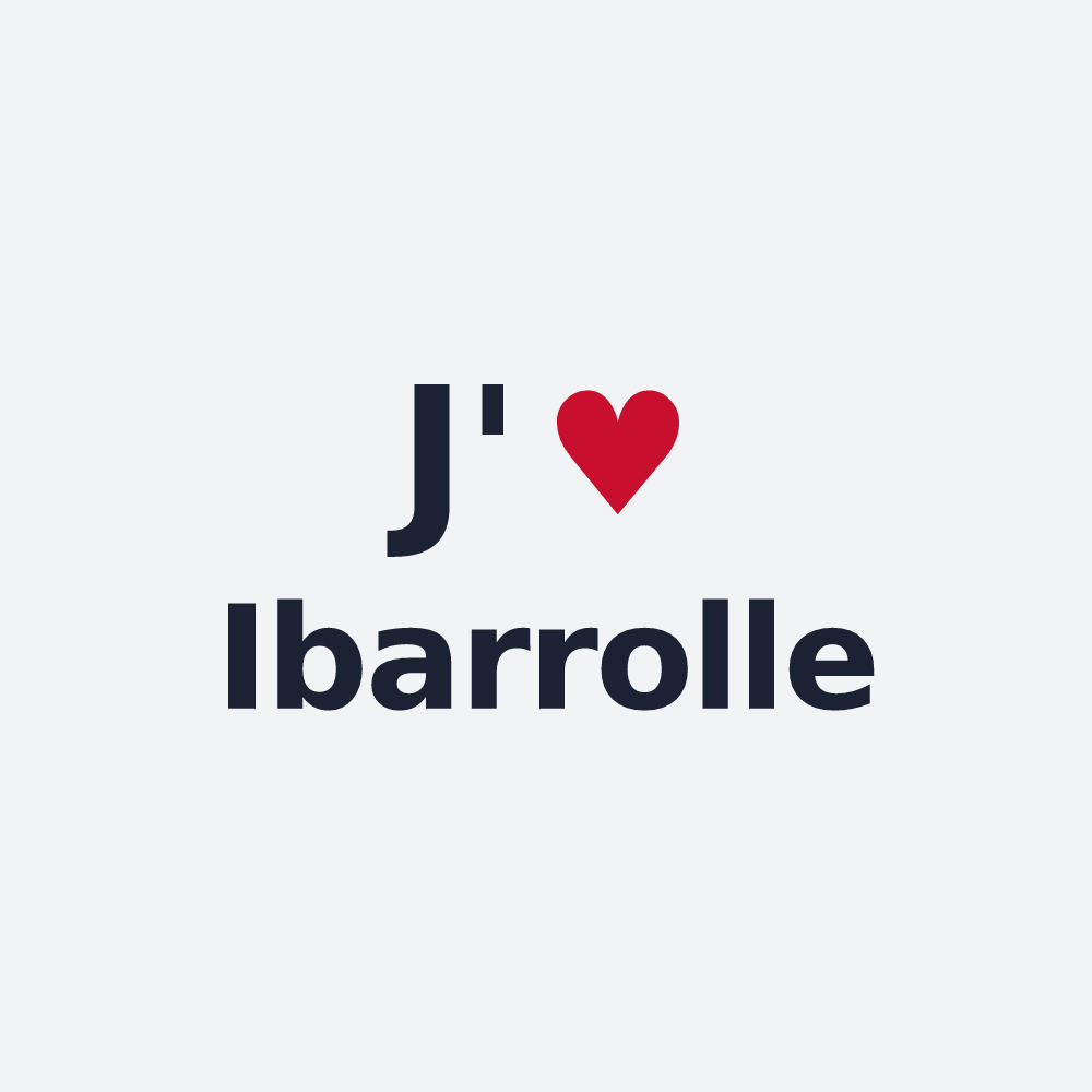 Poster personnalisé Ibarrolle — design J'aime Ibarrolle