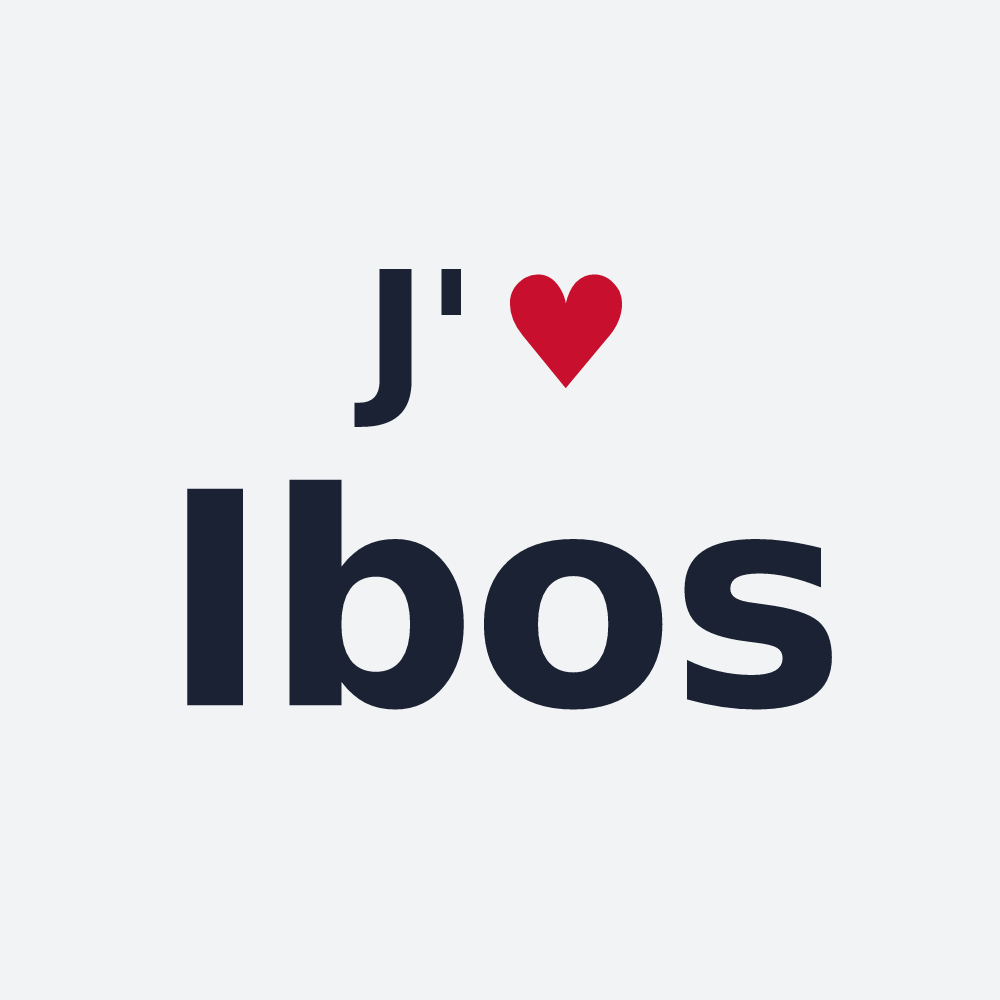 Poster personnalisé Ibos — design J'aime Ibos