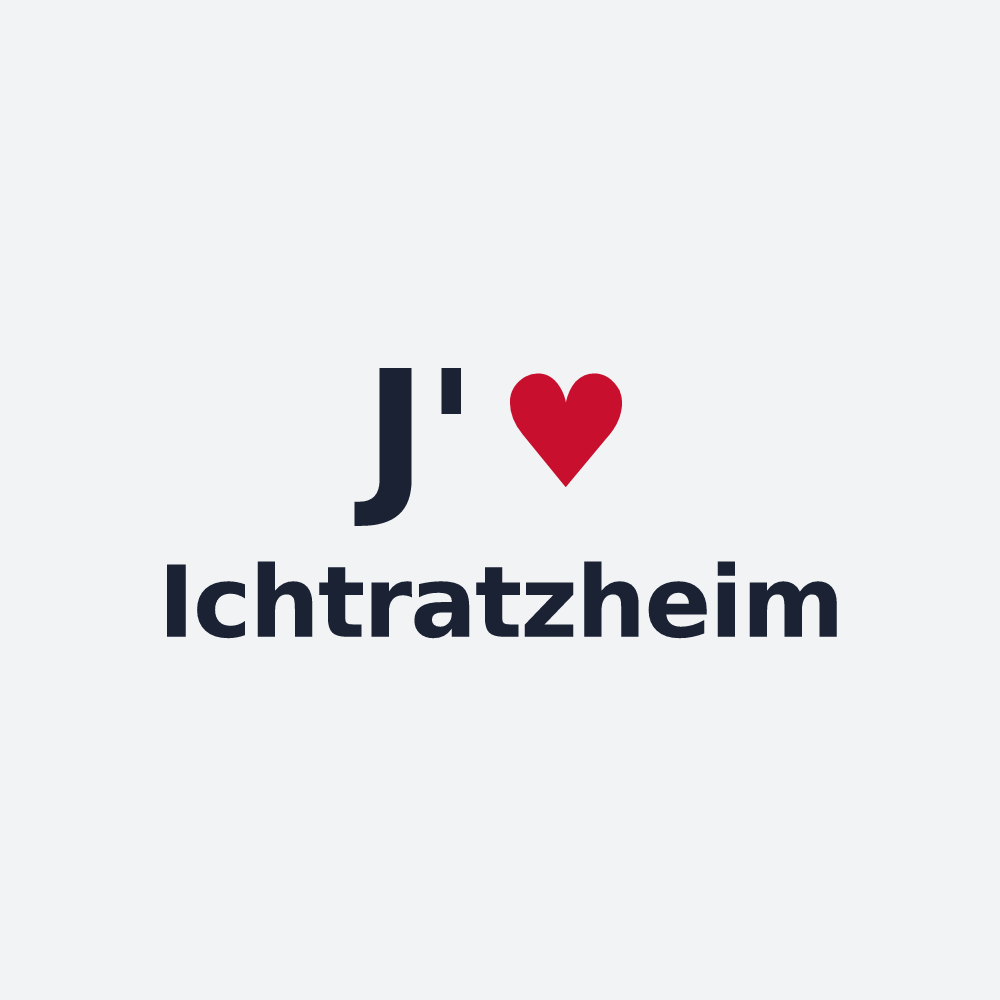 Poster personnalisé Ichtratzheim — design J'aime Ichtratzheim