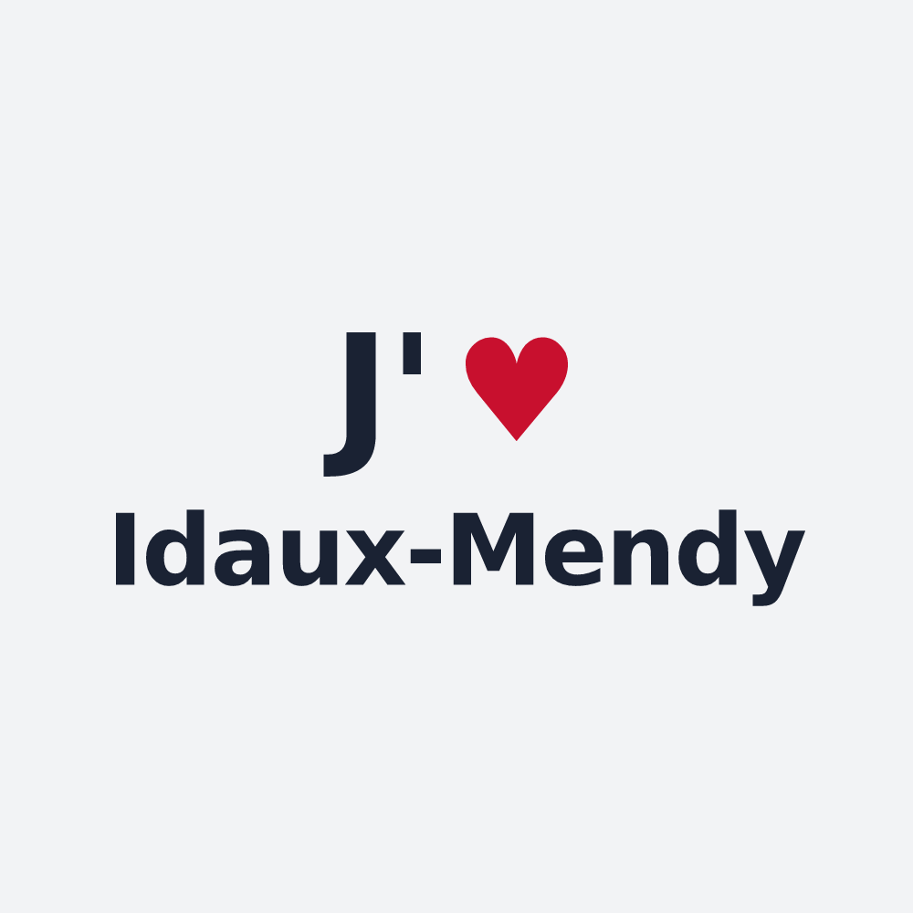Poster personnalisé Idaux-Mendy — design J'aime Idaux-Mendy