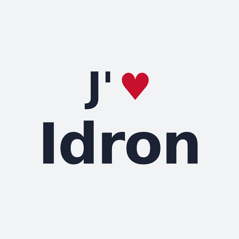 Poster personnalisé Idron — design J'aime Idron
