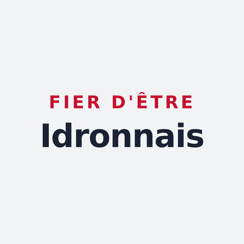 Poster « Fier d'être Idronnais » — design pour Idron